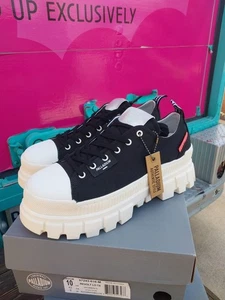 Botas de plataforma Palladium Revolt LO TX negras/malvavisco para mujer 10 97243-016 - Imagen 1 de 6