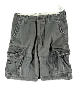 Abercrombie & Fitch Kids Boys Gray Cargo Shorts NWT Size 16 - Picture 1 of 11