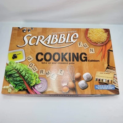 SCRABBLE Crossword Game 2011 Cooking Edition USAopoly Hasbro 100% COMPLETE - Image 1 of 4