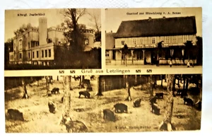 AK Letzlingen - Königl. Jagdschloß, Gasth. z. Hirschburg & Königl. Jagdr. um1910 - Bild 1 von 1