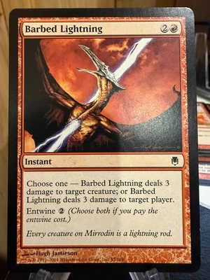 MTG Magic the Gathering Darksteel Barbed Lightning - Image 1 of 2