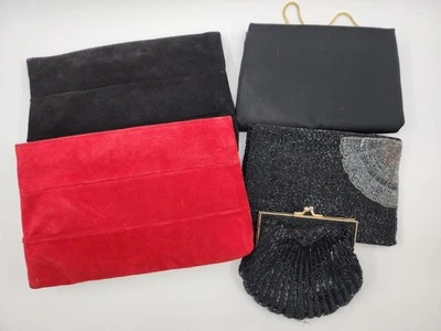 批量 5 件 复古人造麂皮绒/头皮钱包  — 第 1/4 张图片