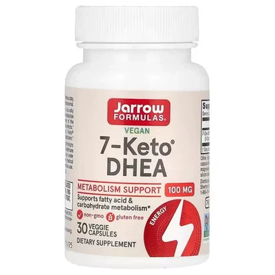 DHEA100 mg 7-KETO JARROW FORMULAS 30veggie caps perder peso +salud - Immagine 1 di 4