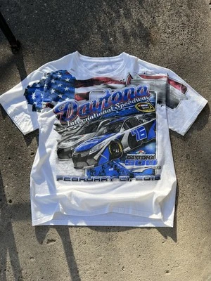 Camiseta Fanatics Nascar Daytona 500 2016 estampado total doble cara persecución XL Foto 1 de 4