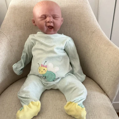 Paradise Galleries Reborn Realistic Weighted Baby Doll First Cry Closed Eyes 21” - Image 1 of 4