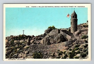 Riverside, Kalifornien, Frank A Miller Zeugnisbrücke, alte Postkarte - Bild 1 von 2