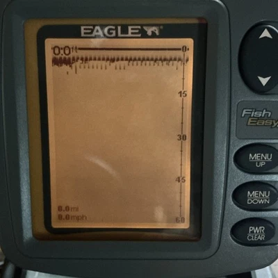 Lowrance Eagle Fish Easy 2 Fish Finder W/ Transducer, Mount Box Tested Working - Image 1 of 4