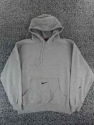Vintage Y2K Nike Center Pocket Swoosh Gray Hoodie Size L Sweatshirt Travis Scott - image 1 of 4