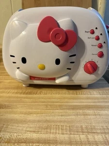 Hello Kitty 2-Scheiben Breitschlitz Toaster KT5211 Sanrio Brot/Bagel weiß und rosa - Bild 1 von 9