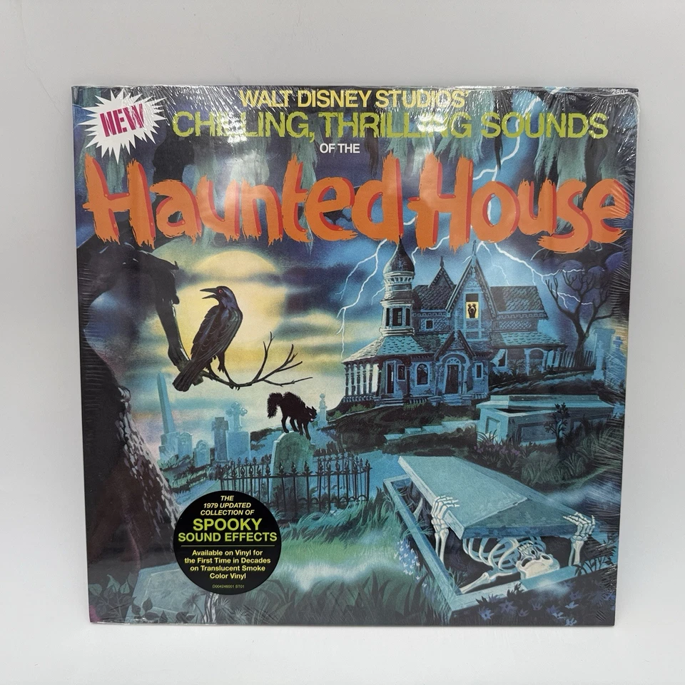 Walt Disney CHILLING THRILLING SOUNDS HAUNTED HOUSE LP Vinyl NEW smoke colored - Image 1 of 4