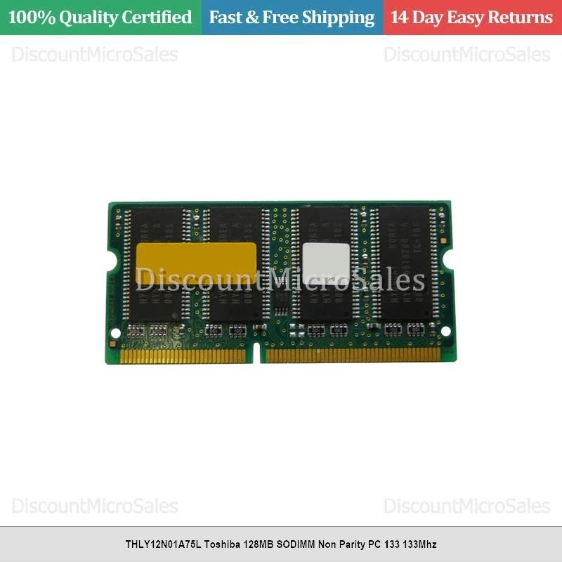 THLY12N01A75L Toshiba 128MB SODIMM Non Parity PC 133 133Mhz - Image 1 of 1
