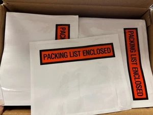 1000 PCS 4.5X5.5 Clear with *PACKING LIST ENCLOSED* Printing Pouch Envelope Bag - Picture 1 of 2