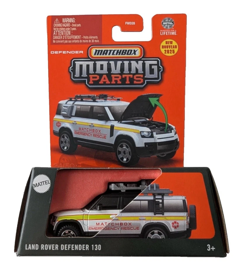 MATCHBOX 2025 MOVING PARTS LAND ROVER DEFENDER 130 EMERGENCY RESCUE 🔥 🚒 - Image 1 of 2