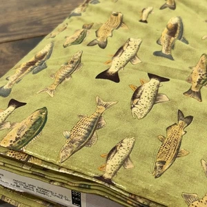 Fisch Stoff Robert Kaufman Druck 1223 Sports Club 8,5 Yards 43" breit - Bild 1 von 8