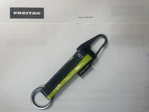 Freitag F531 Archer Keychain Grey Green Ring Attached Used - Picture 1 of 2