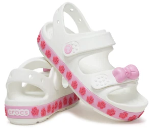 Crocs Toddlers’ Crocband™ Cruiser Pet Sandal Barbiecore White/Pink Paw Prints - Picture 1 of 8