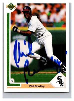 1991 Upper Deck #641 Phil Bradley Signed Auto Autograph - Image 1 of 2