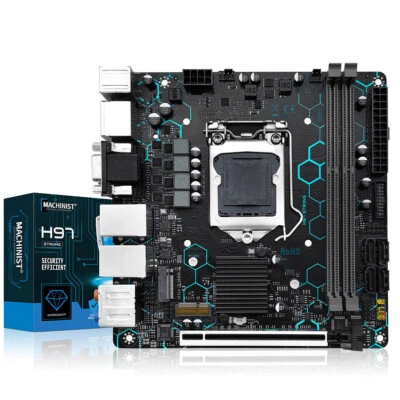 LGA 1150 H97 Motherboard 2*DDR3 USB 3.0 Dual LAN NVME/WIFI VGA/HDMI/DP/COM Slot - Image 1 of 4