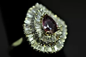 Anillo Antiguo Para Mujer Diamante Rubí Platino Evaluación Detallada Hecho a Mano RARO - Imagen 1 de 8