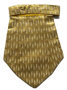 NEU SENFGELB Herren Seide Krawatte Schal Ascot HALS KRAWATTE PARTY-VORGENÄHT - Bild 1 von 11