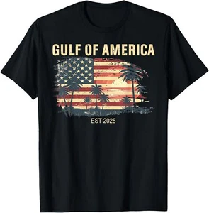 Gulf Of United States Of America EST 2025 Beach Retro T-Shirt S-5XL - Picture 1 of 5
