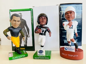 Duke Slater Lenny Moore Wally Triplett FOOTBALL LEGENDS ~ SGA Bobblehead Set - Picture 1 of 2