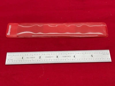 Starrett C616R-6 Spring Tempered Steel Rule with Inch Graduations IN STOCK - Image 1 of 4