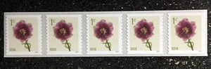 2024USA #5902 1c Fringed Tulips - Coil Strip of 5  Mint NH    flower - Picture 1 of 1