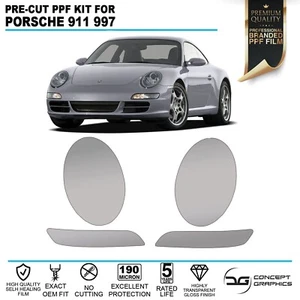 Kit de película de protección de pintura PPF protector contra astillas de piedra faros para Porsche 911 997 - Imagen 1 de 4