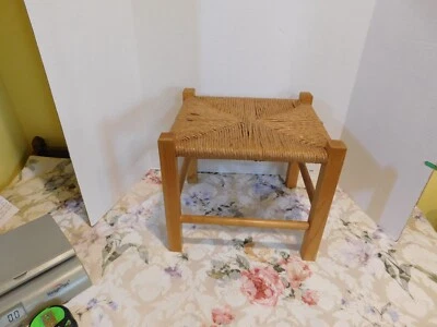 Taburete tejido Rush Twine hecho a mano por artesanos ciegos NUEVO Foto 1 de 4