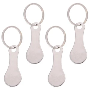 4 Pcs Shopping Trolley Tokens Cart Quarters Keepers Grocery Coin - Picture 1 of 12