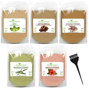 Amla Reetha Shikakai, Bhringraj and Hibiscus Powder for Hair, 200g - Picture 1 of 5