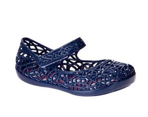 NEW Infant Girls Mary Jane Jelly Sandals Shoes Coral Navy Blue Size 2 3 4
