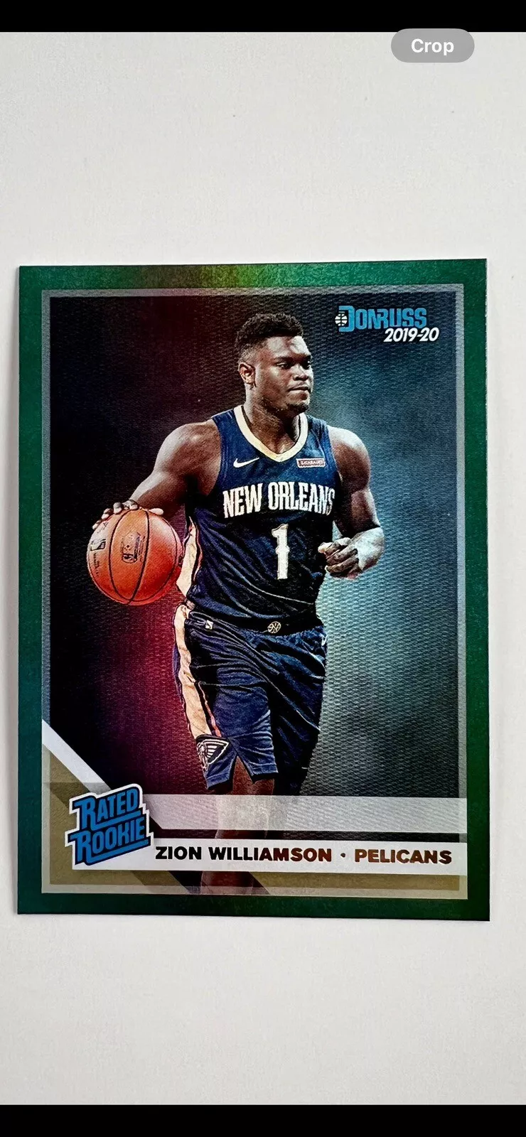 2019 Zion Williamson Donruss Green Flood Rookie Card