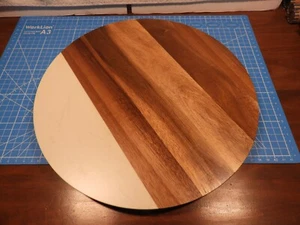12" Runde Marmor und Holz Lazy Susan - Bild 1 von 2