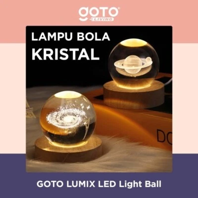 Crystal Ball LED Decorative Bedside Lamp Aesthetic Room Decoration - Image 1 of 3