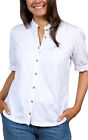 Lily & Me Womens Livi Organic Cotton Frill Shirt | With Full Button Placket