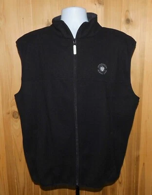 Straight Down Mens Fleece Vest XL Black Full Zip Arrowhead Alpine Club - Image 1 of 4