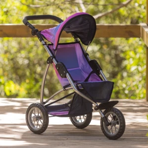 Childrens Dolls Jogger Pram Stroller Pushchair Buggy - Kids Girls Fun Play Toy - Picture 1 of 8