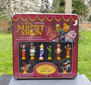 2003 Jim Hensen The Muppet Show Deluxe Sammler Schach Set versiegelt Blech Kermit - Bild 1 von 6