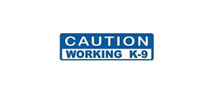 2 Caution Working k-9 decals 1.5x 5 inches Police Dog canine German Shepard