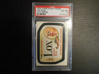 1974 Topps WACKY PACKAGES Series 10 Lox Soap PSA 6 (EX-MINT) 💎 - Image 1 of 3