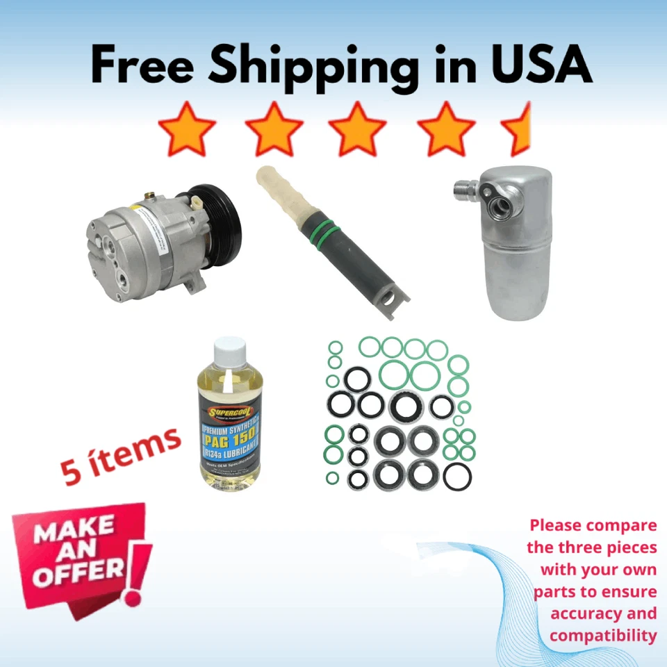 Compressor & Driers A/C Fit Buick Regal 1999-2004, Pontiac Grand Prix 1999-2003 - Image 1 of 4