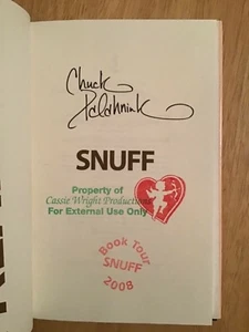 Autografato Stampato Da Chuck Palahnuik - Tabacco da Fiuto HC 1st/1st + Pic - Picture 1 of 11