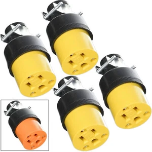 4 Pc Replacement Electrical Female Plug Extension Cord Repair End Heavy Duty - Picture 1 of 1