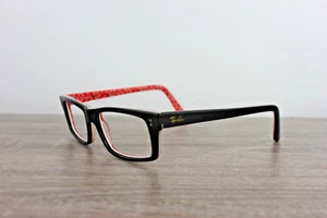 RayBan Negro Naranja Gafas Rectangulares Marco SOLO RB 5237 51-17-145 - Imagen 1 de 11