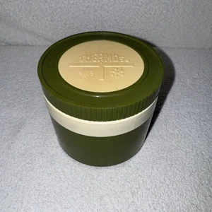 Vintage Thermos Model 1155/3 Insulated Jar 8 Oz Food/Soup Green & White USA - Picture 1 of 4