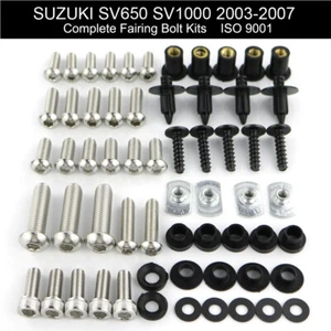 Komplett Verkleidung Bolzen Kit Karosserie Schrauben passend für 2003-2007 Suzuki SV650 SV1000 - Bild 1 von 11