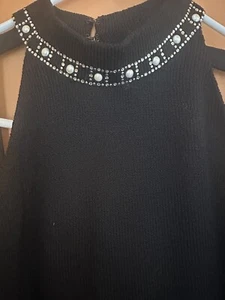 ST. JOHN EVENING Dress Size 4 Jet Blk /Rhinestone BY MARIE GRAY USA - Picture 1 of 7