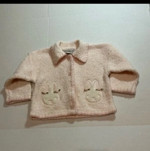 Girls Sweater Easter Bunny Sweater 18m VTG Fashion Puddles And Bubbles - Picture 1 of 3